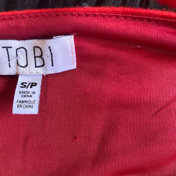 NWT TOBI Red Lace-up Tank Adjustable Straps Small - Picture 10 of 12
